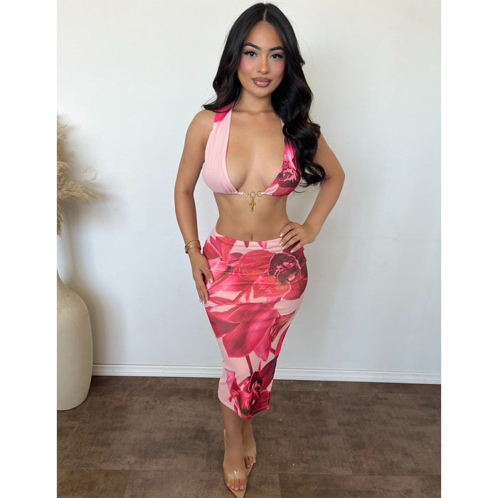 Alyssa 2 Piece Vacation Set (Pink)