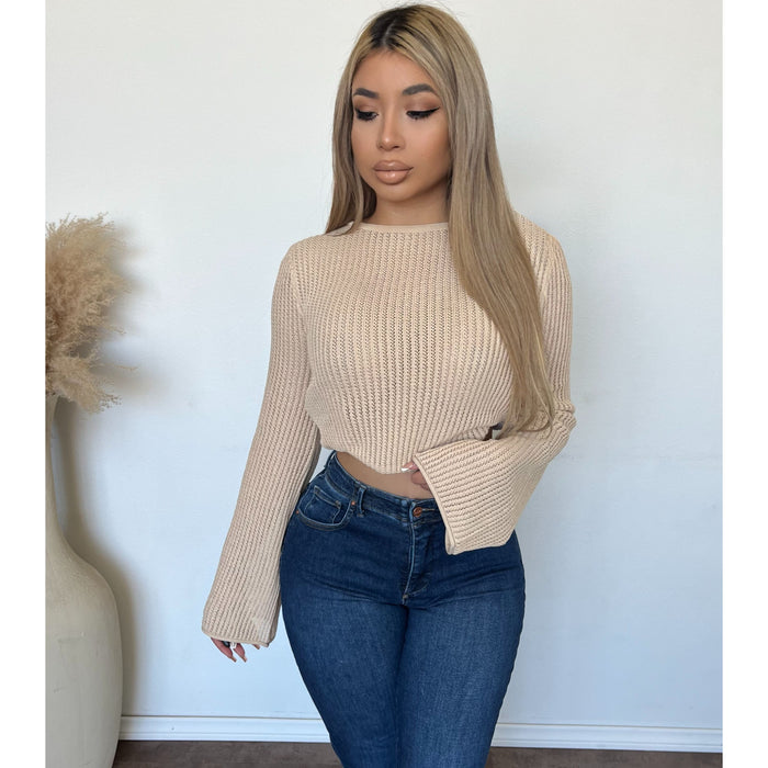Doreen Bell See Through Sweater (Taupe)