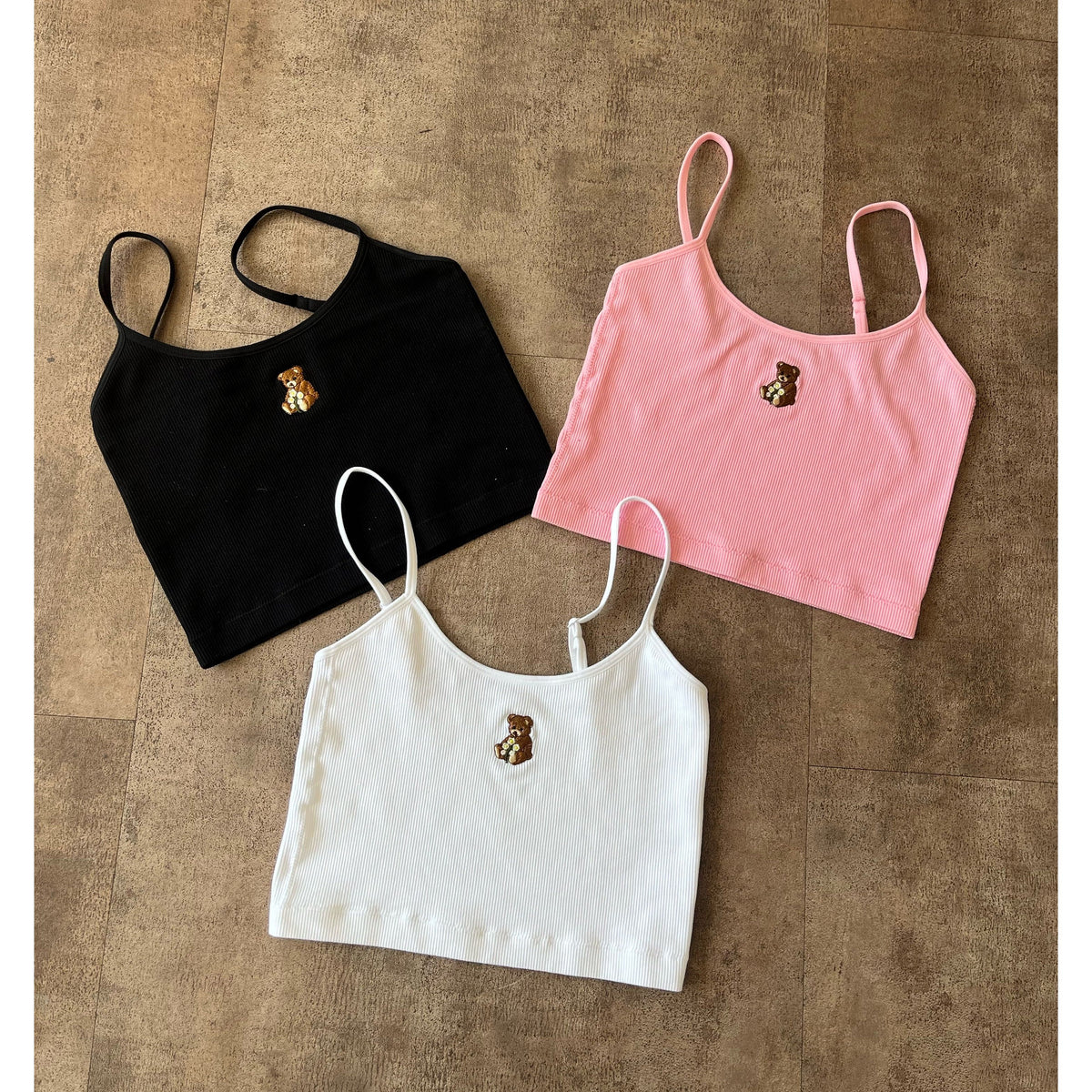 Teddy Bear Cami Top (Pink)