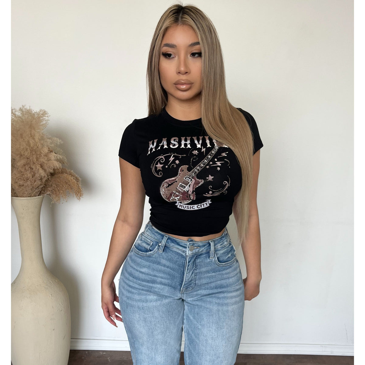 Nashville Baby Tee (Black)