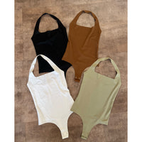 Karlita Bonding Halter Neck Bodysuit (Black)