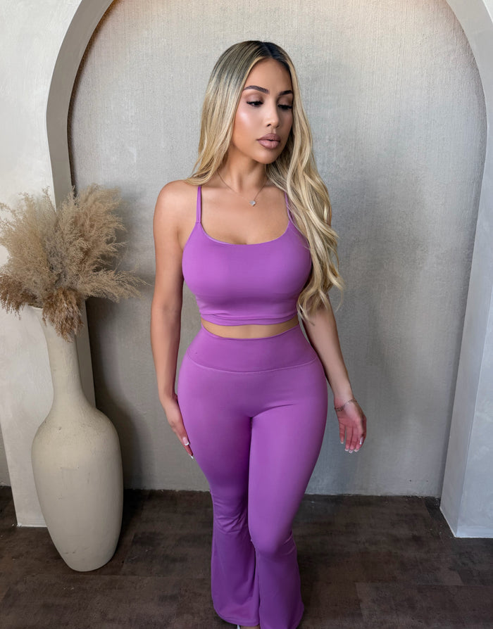 Wendy Criss Cross Sports Bra (Mulberry)