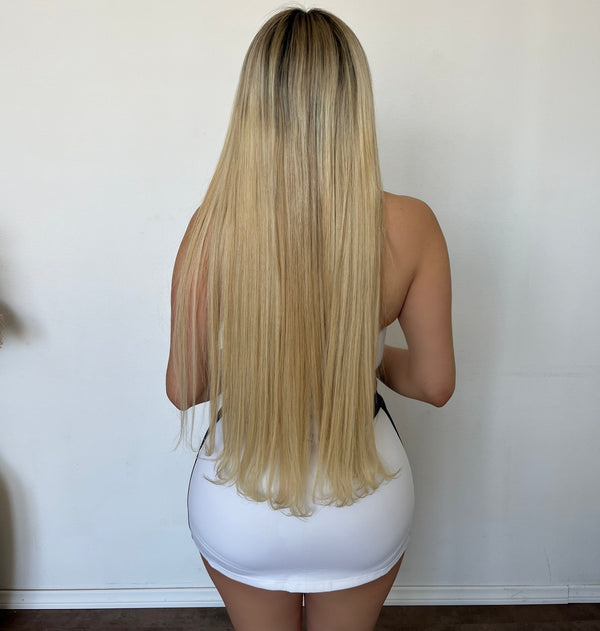 Veronica Line halter Top & Skirt Set (White)