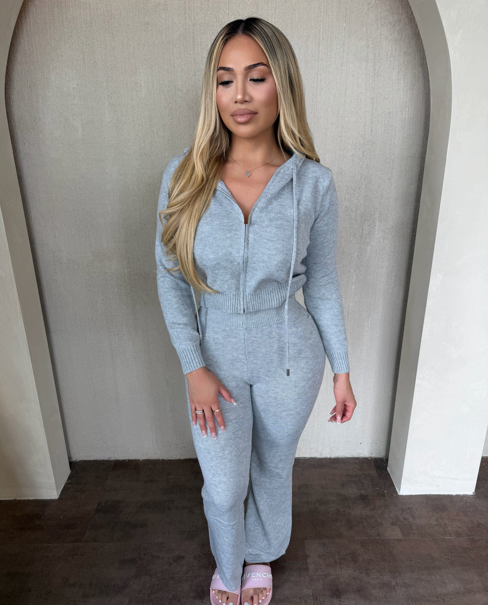 Denise Knit Pants (H Grey)