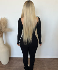 Jen Open Back Snatched Jumpsuit (Black)