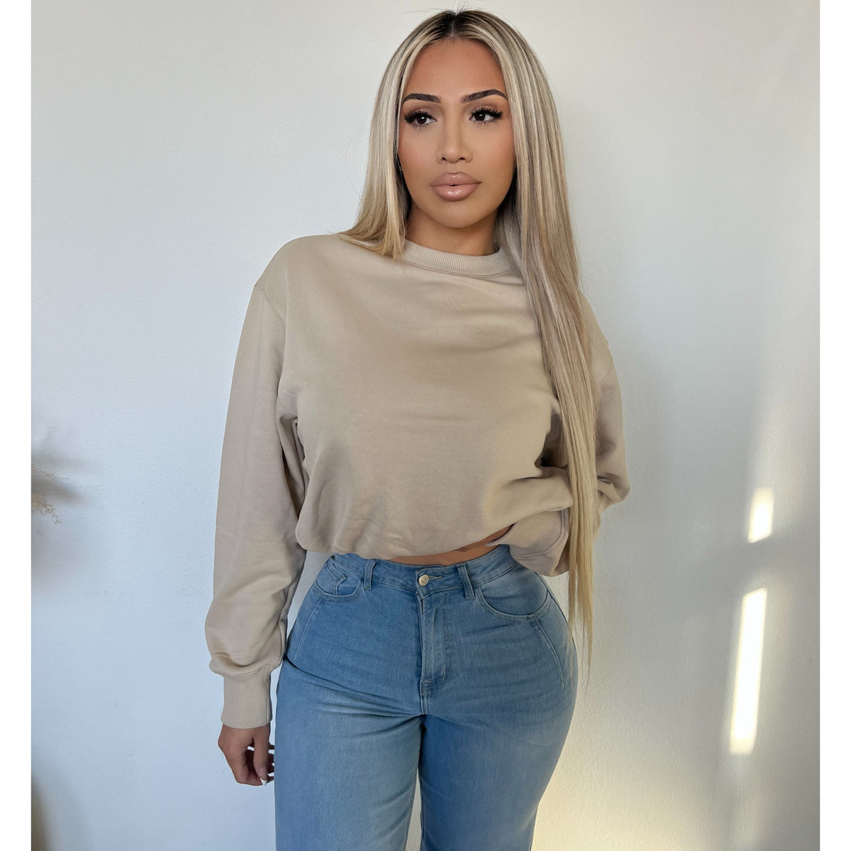 Marissa Bubble Sweatshirt (Taupe)
