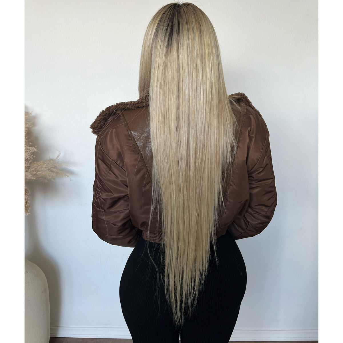 Renia Faux Shearling Jacket (Brown)