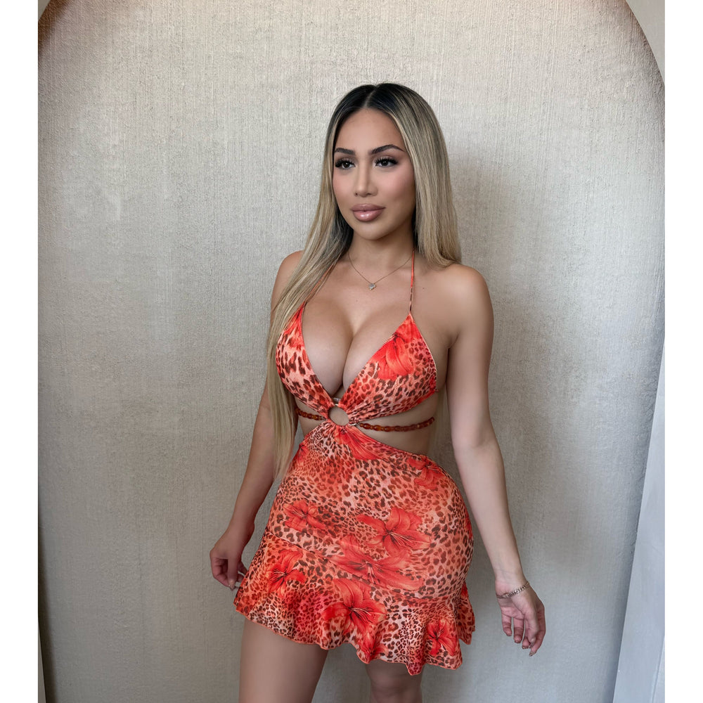 Nena Halter Dress (Orange)