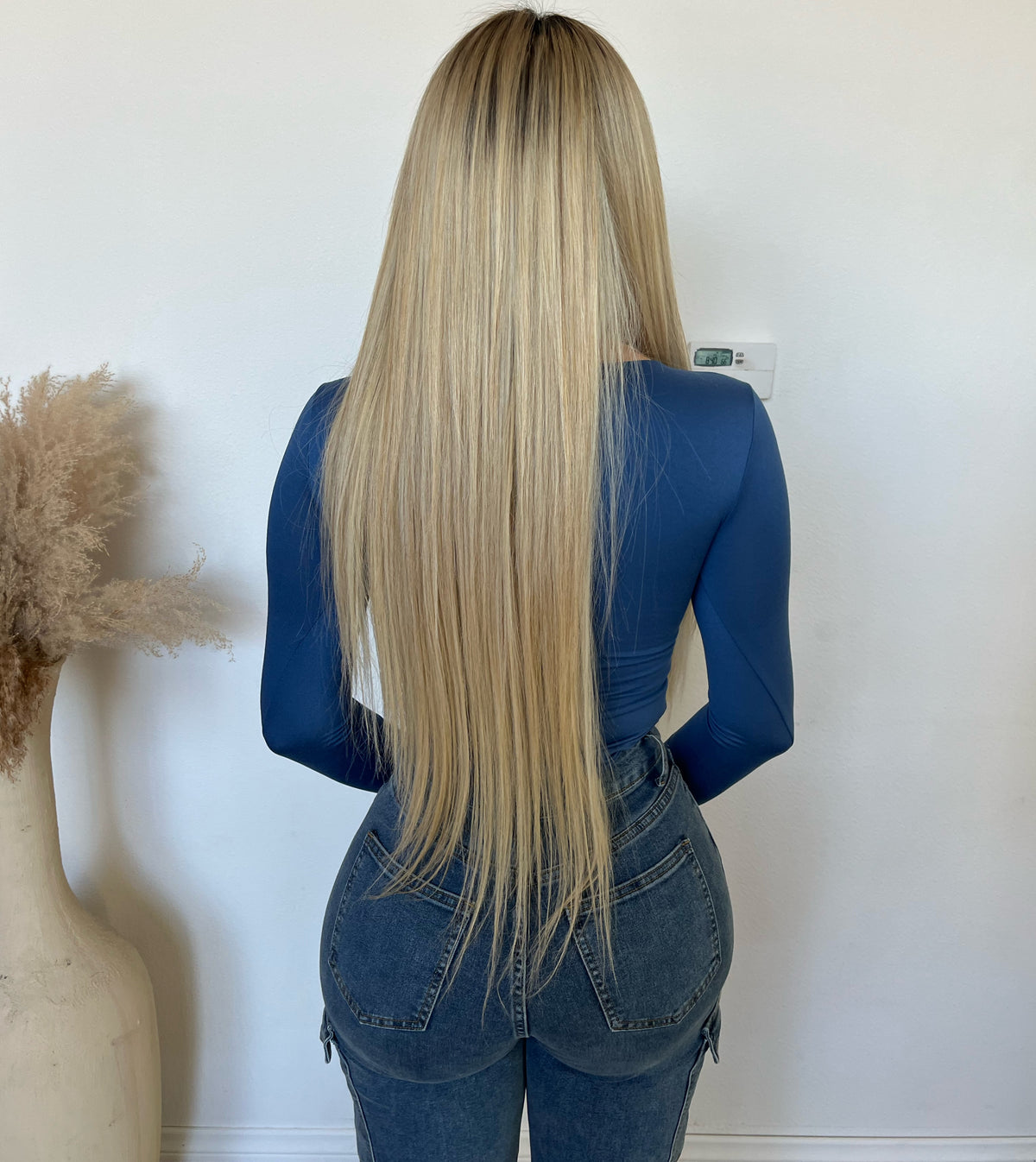 Sarah Round Neck Long Sleeve Top (DK Blue)