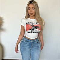 Long Live Cowboy Baby Tee (Ivory)