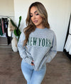New York Crewneck Sweater (Heather Grey)