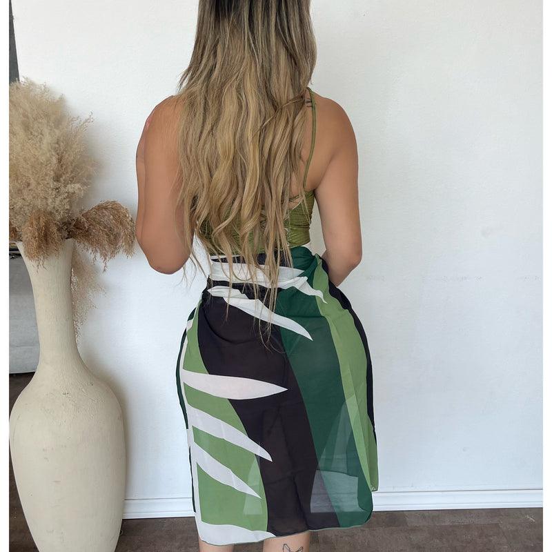 Ashanti Bodysuit W Mesh Bottoms (Olive)