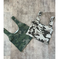 Denise Camo Print Tank Top (Olive)