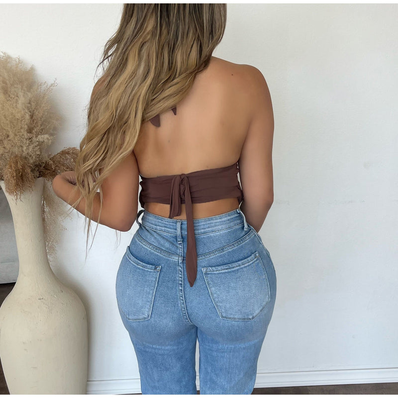 Davina Halter Top (Brown)