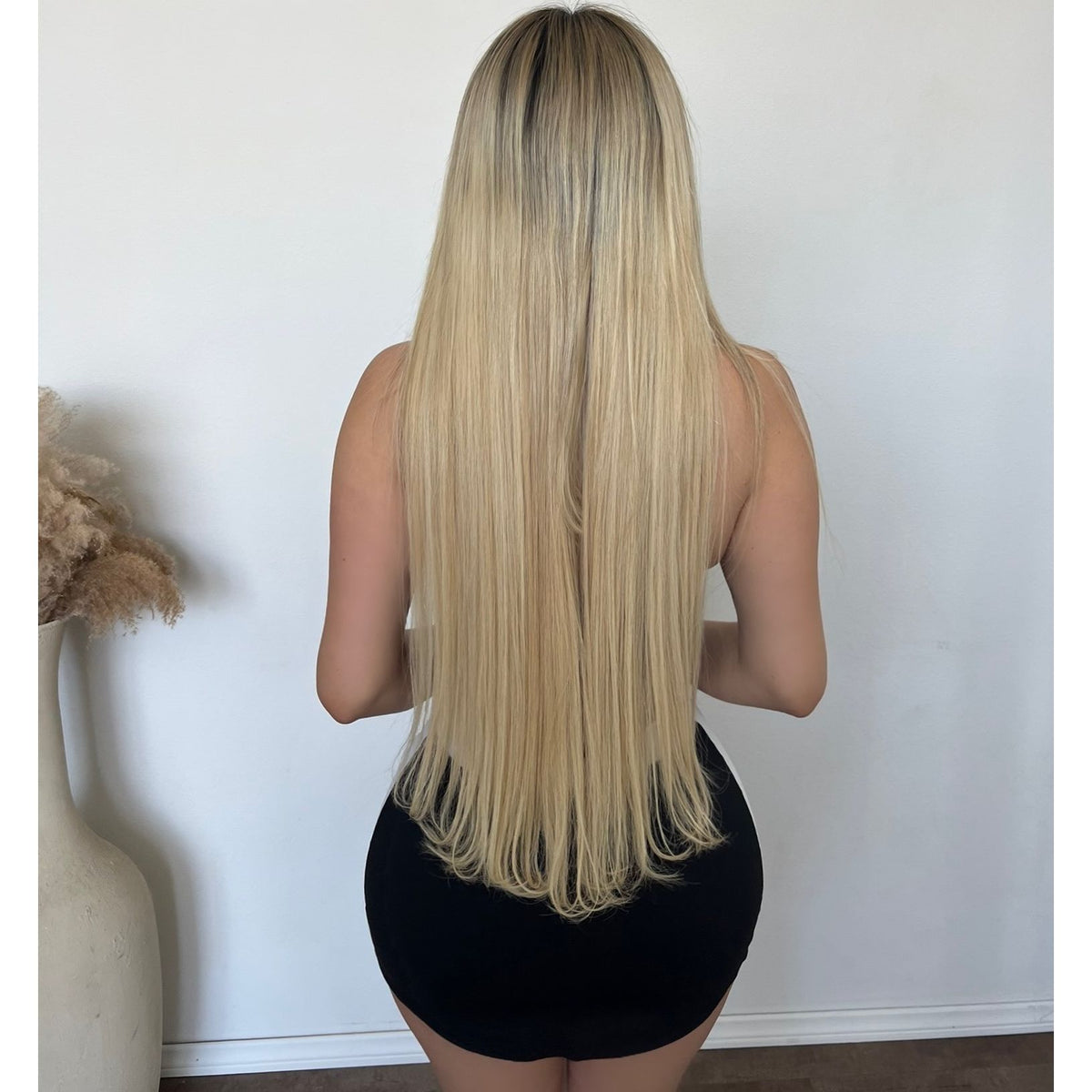 Veronica Line halter Top & Skirt Set (Black)