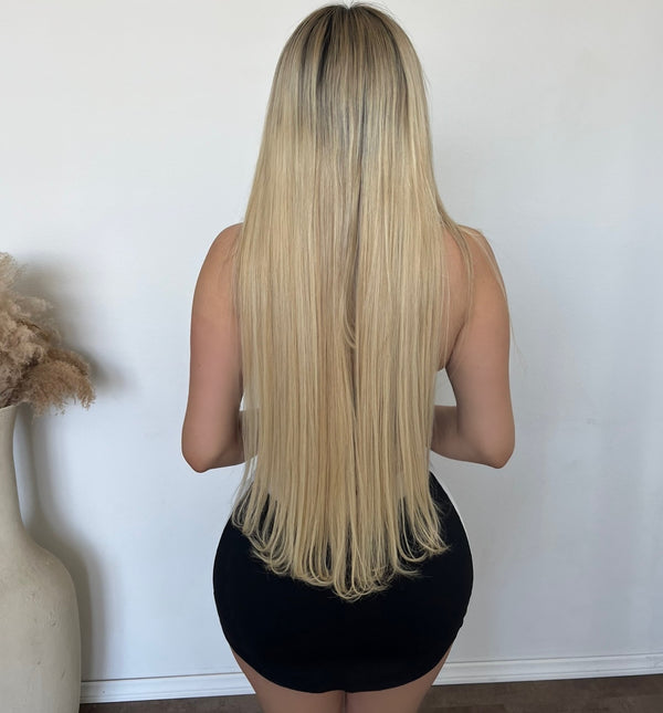 Veronica Line halter Top & Skirt Set (Black)