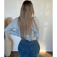 Sam Round Neck Button Cardigan (Heather Grey)