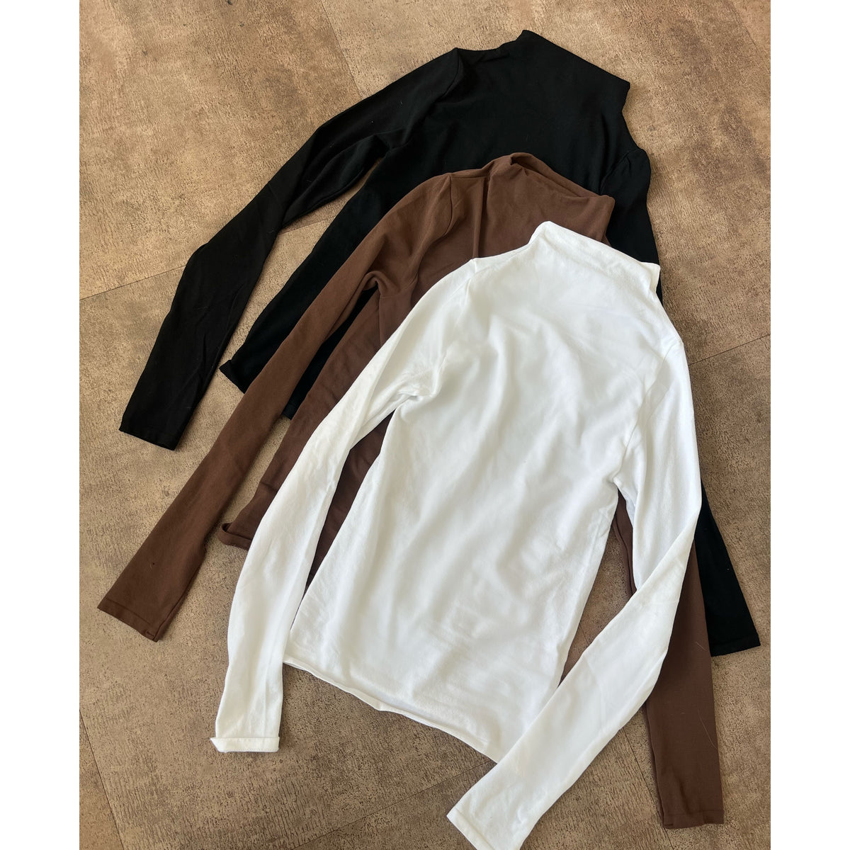 Alexia High Neck Long Sleeve Top (White)