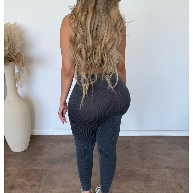 Maggie Washed Active Set (Black)