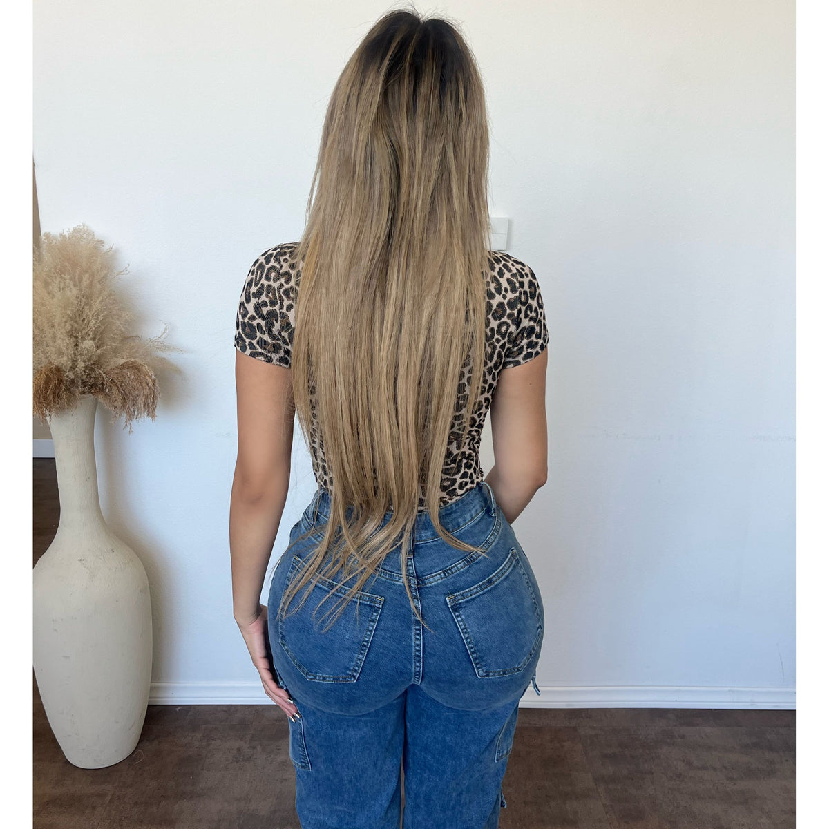 Erica Leopard Lace Trim Bodysuit (Leopard)