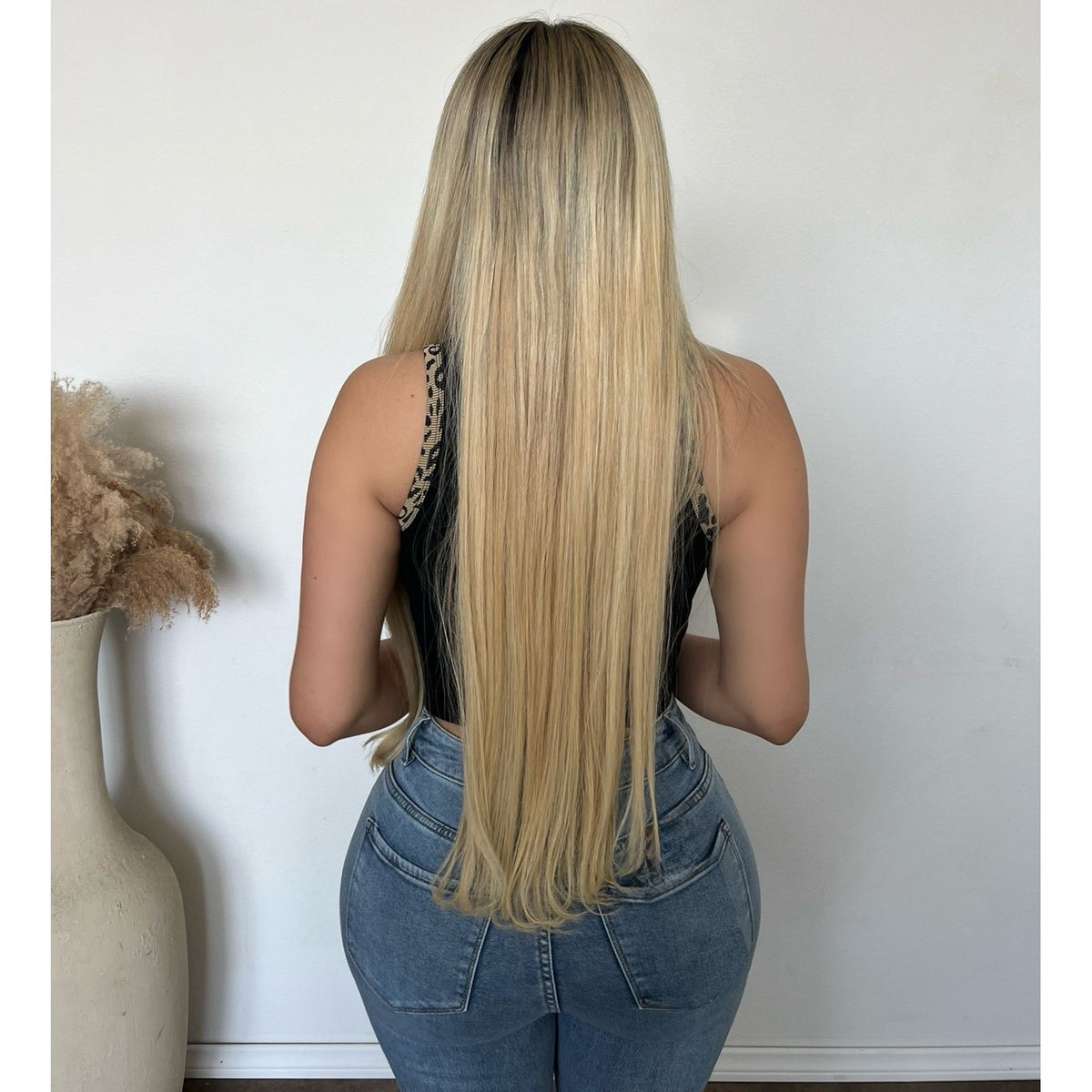 Marissa Leopard Lip Print Tank Top (Black)