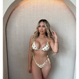 Jenny Polka Dot 2 Piece Bikini Set (Yellow)