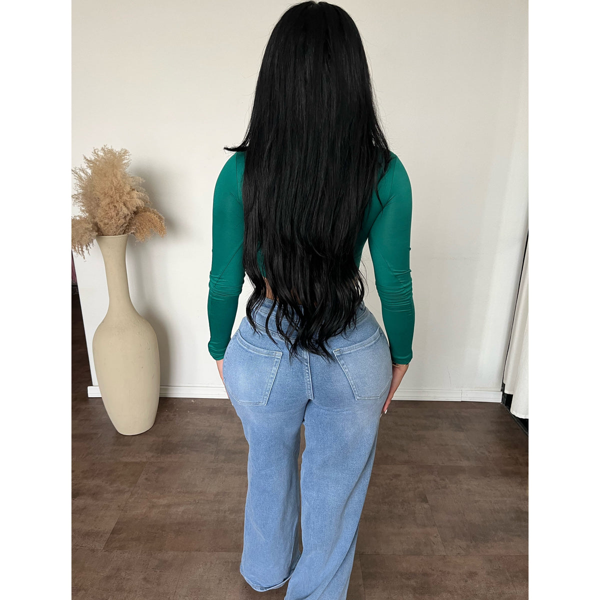 Aston Wide Leg Fit Denim Jeans (Denim)