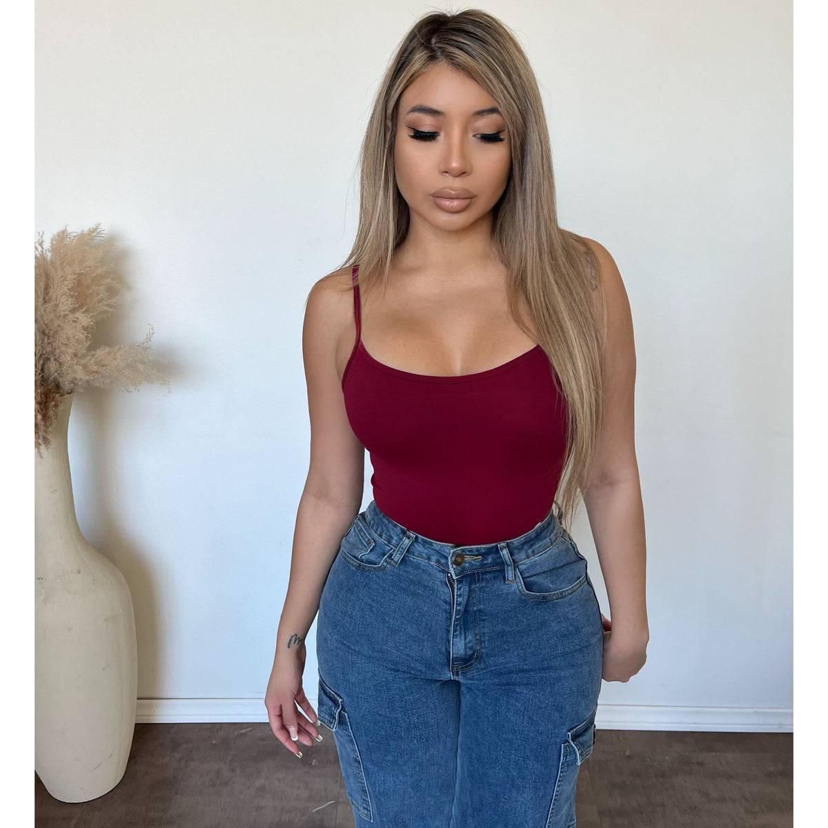 Corina Cami Basic Top (Burgundy)