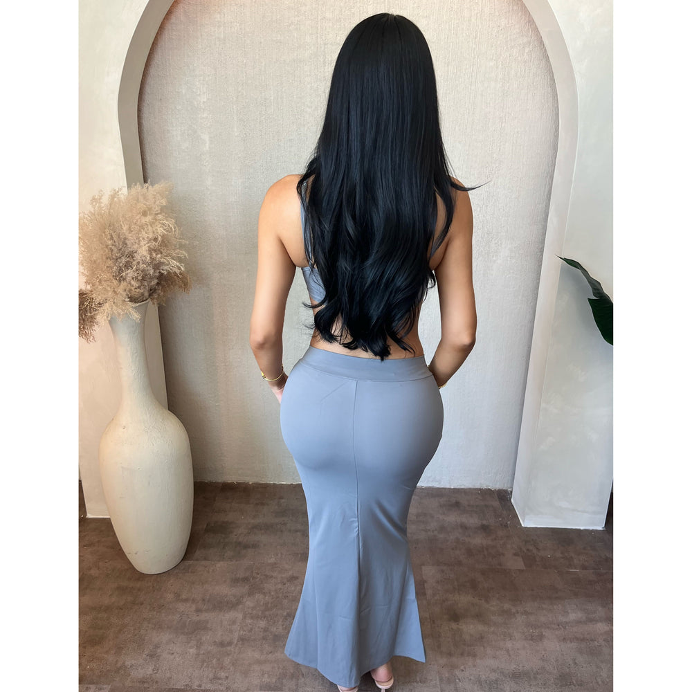 Terresa 2 Piece Matching Dress Set (Grey)