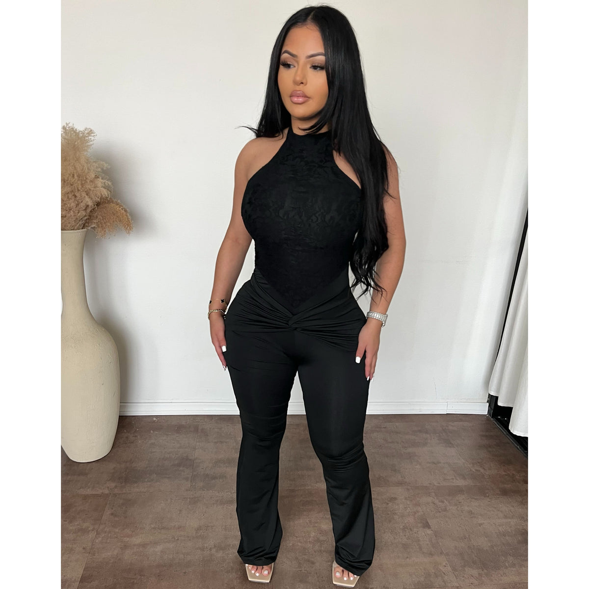 Tracy laced Jumpsuit (Black)