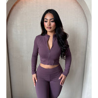 Nena Stretch Zipper Gym Jacket (Mulberry)