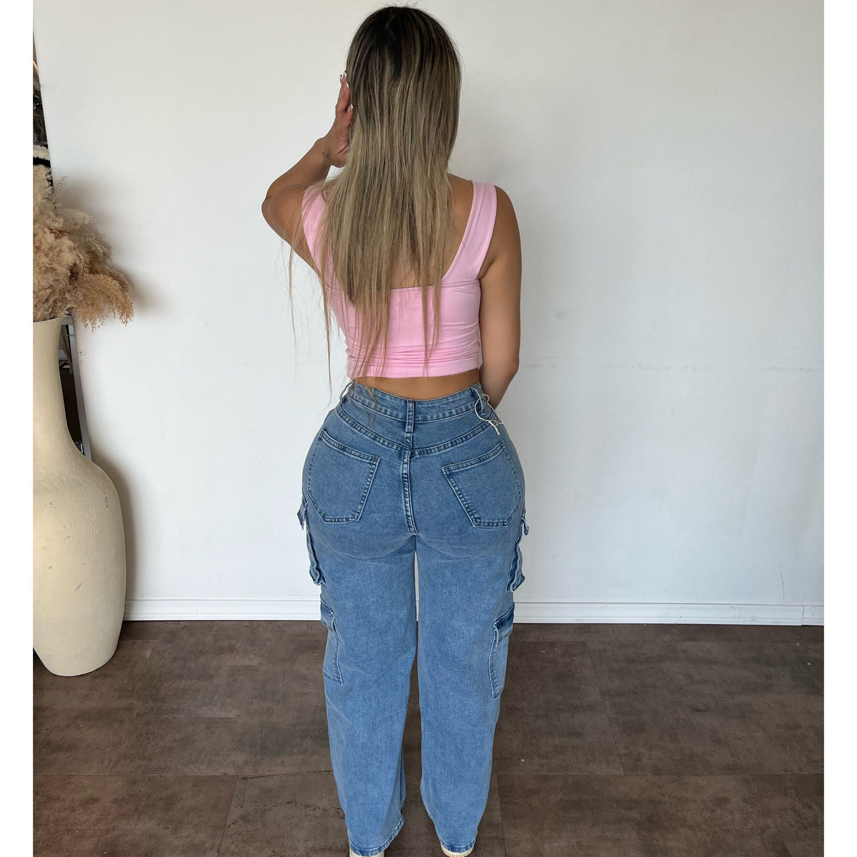 Drake Multi Pocket Cargo Jeans (Lt Blue)