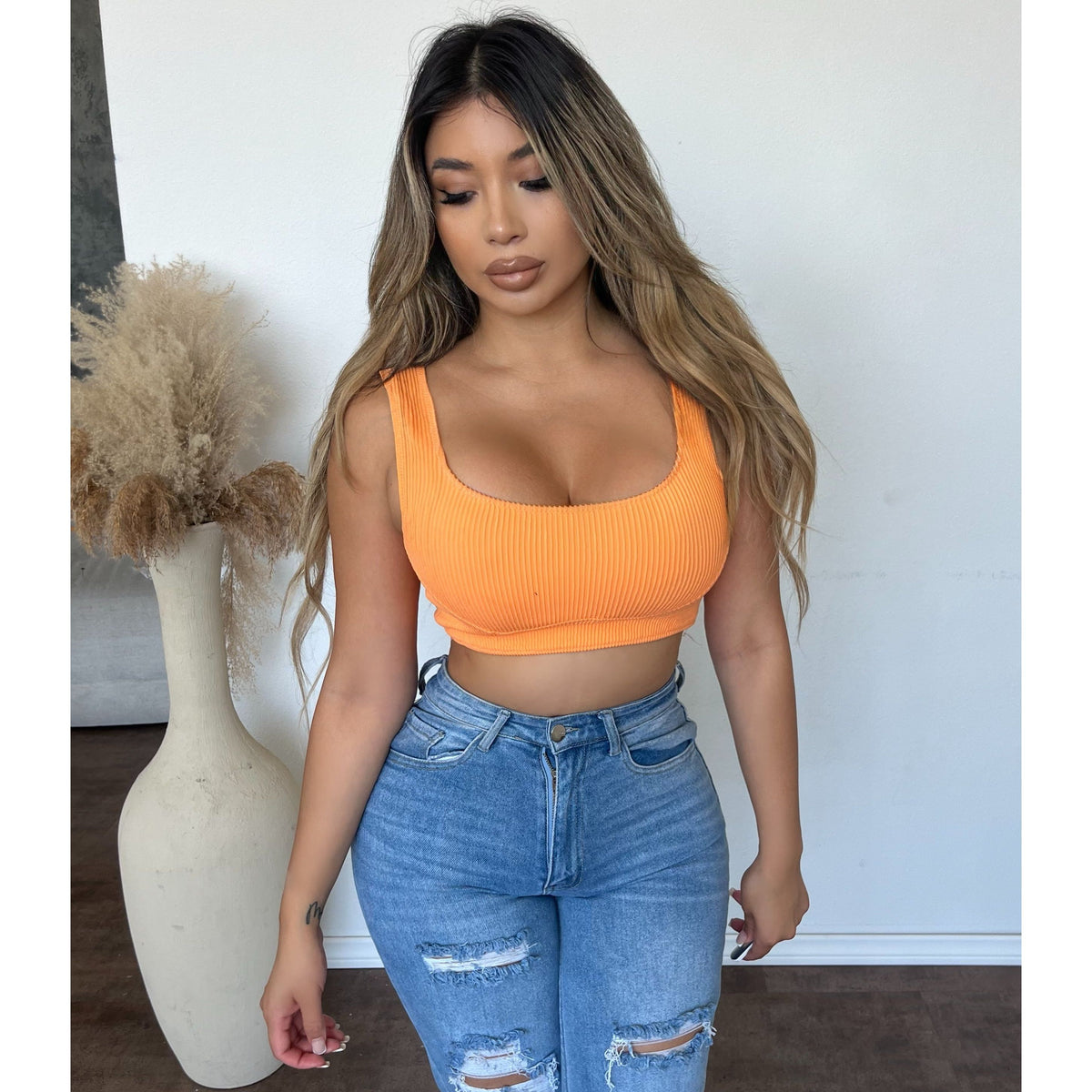 Cynthia Tank Top (Apricot)