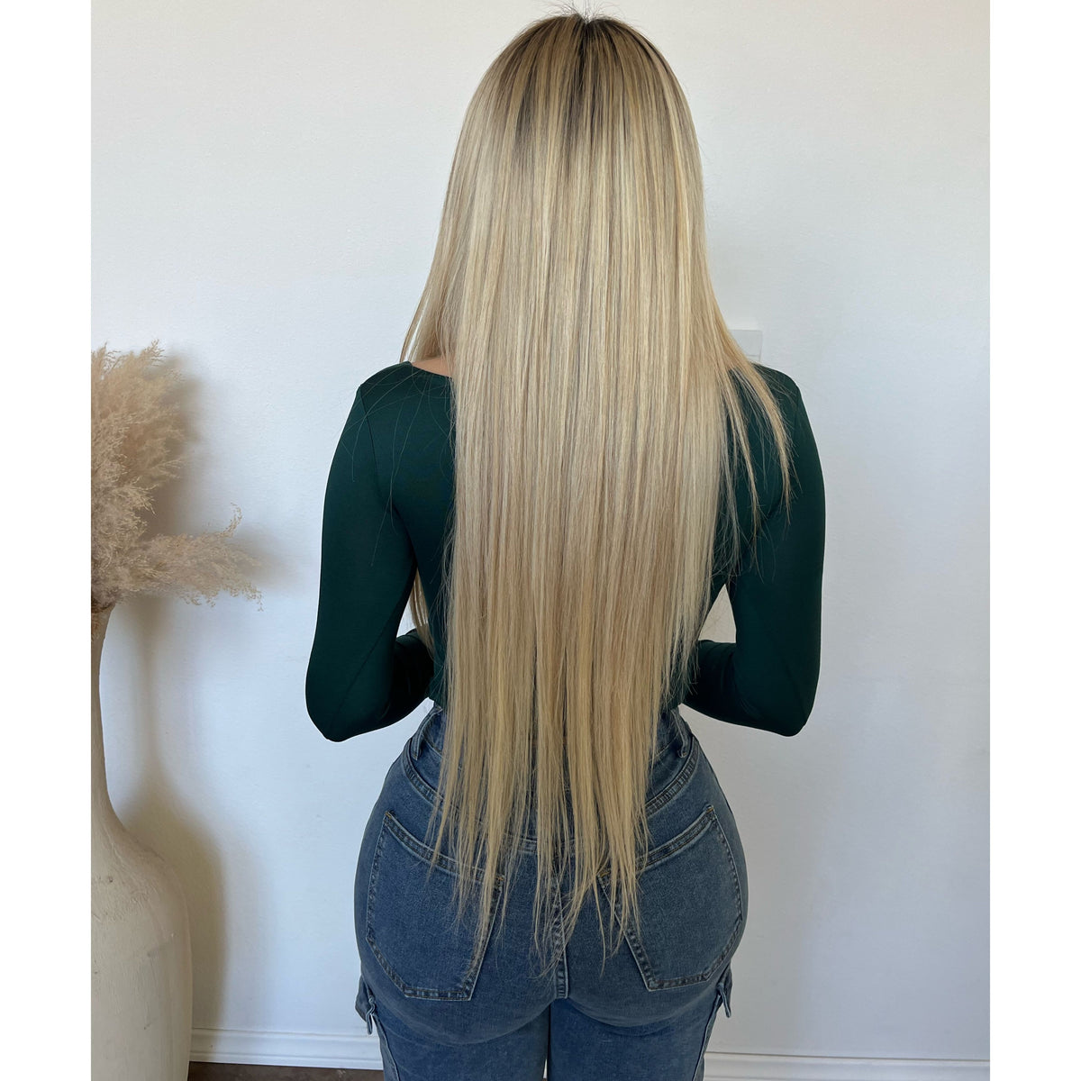 Doreen Scoop Neck Long Sleeve Top (Hunter Green)