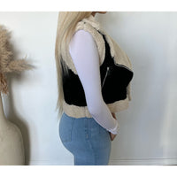 Megan Suede Vest Jacket (Black)