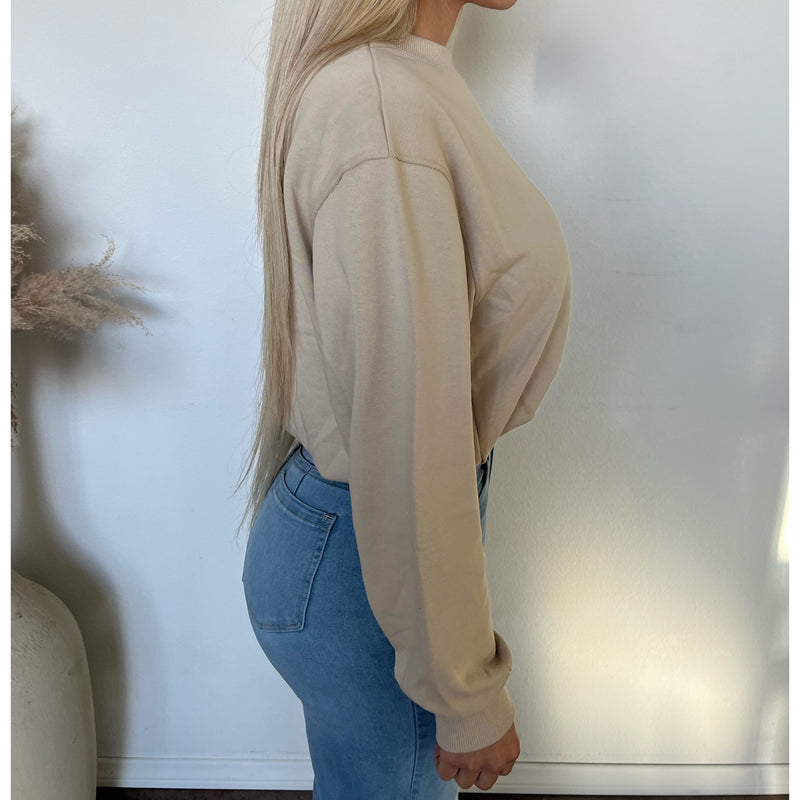 Marissa Bubble Sweatshirt (Taupe)