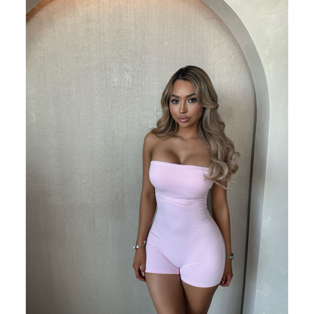 Cami Gym Romper (Pink Blossom)
