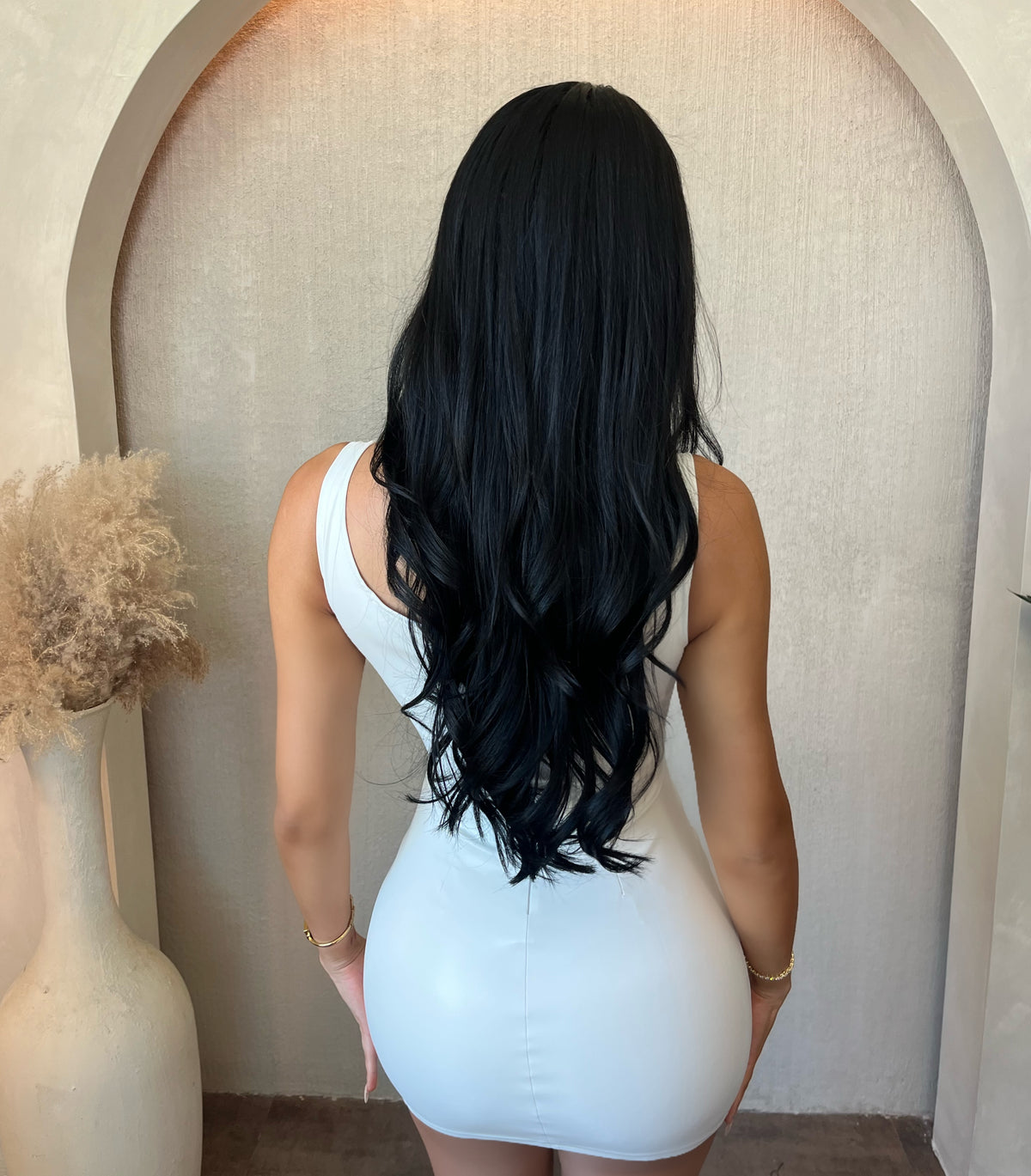 Riley Latex Dress (White)