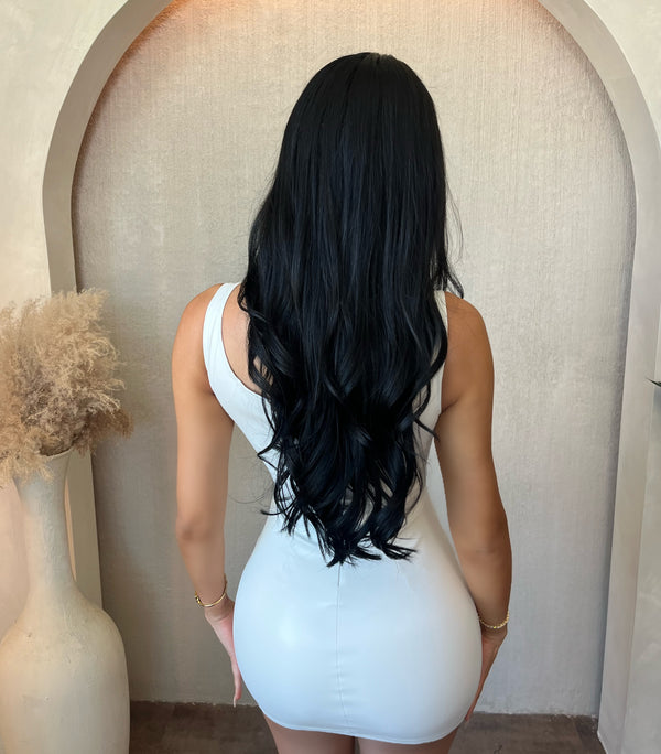 Riley Latex Dress (White)