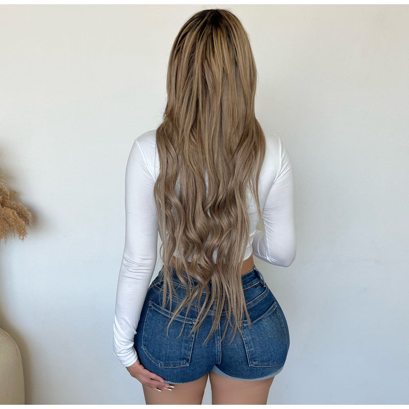 Stacy Low Rise Cuffed Shorts (Dark)