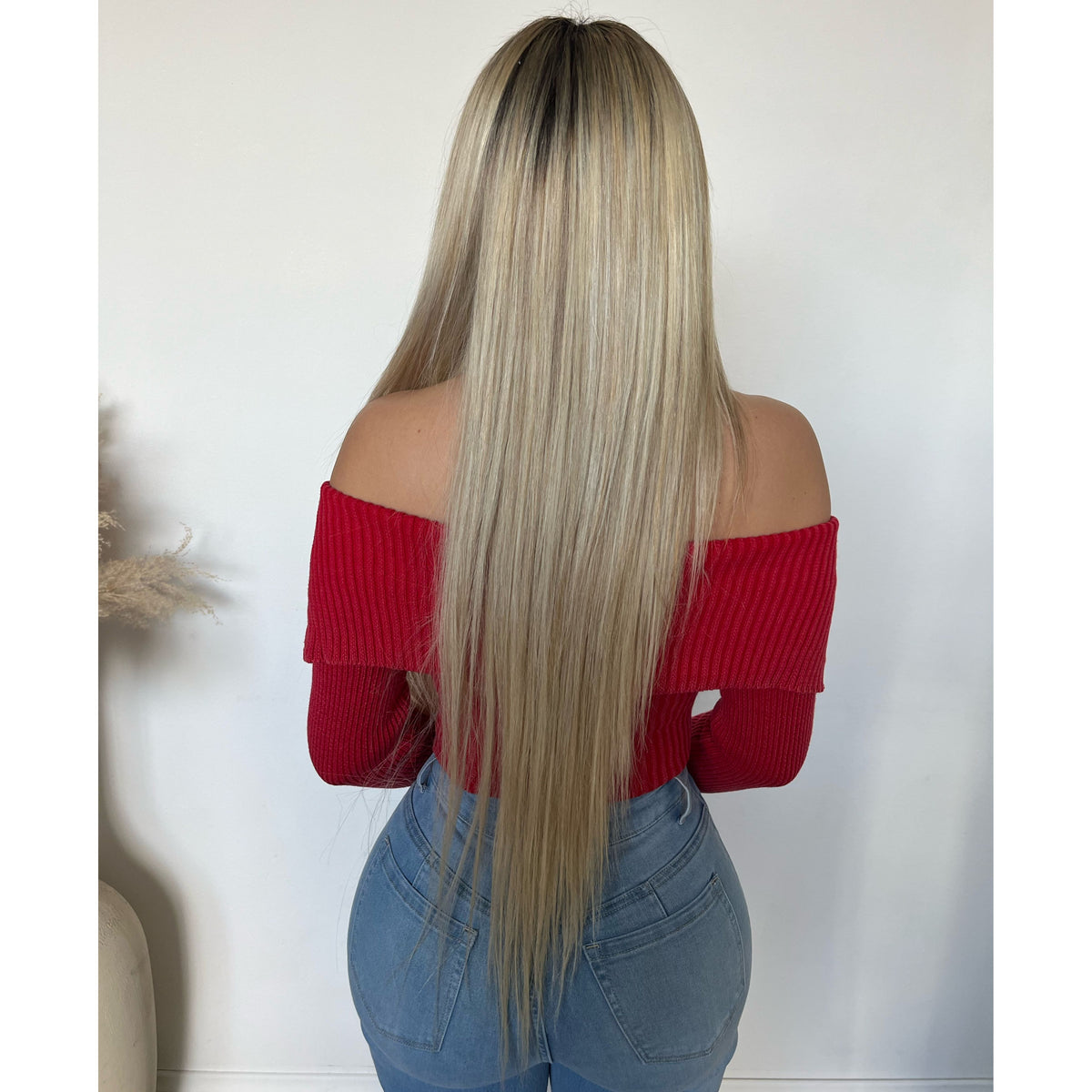 Desire Washed Folded Zipper Sweater (Red)