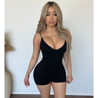 Stephanie Strap Romper (Black)