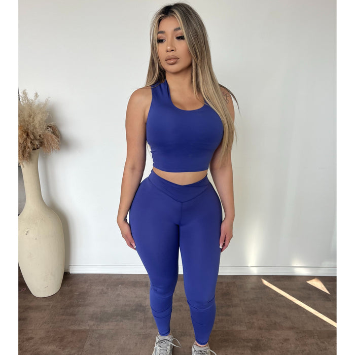 Emily Cropped Bra Top (Orient Blue)