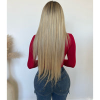 Doreen Scoop Neck Long Sleeve Top (Red)