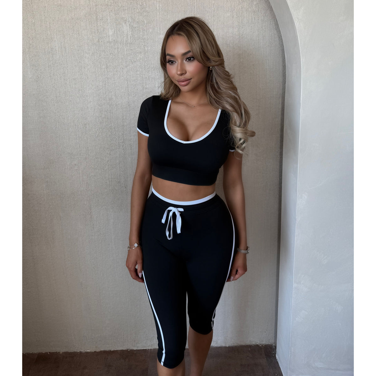 Arianna 2 Piece Soft Gym Set (Black)