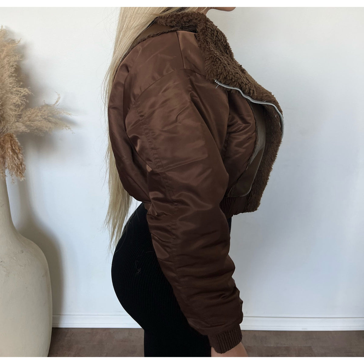 Renia Faux Shearling Jacket (Brown)