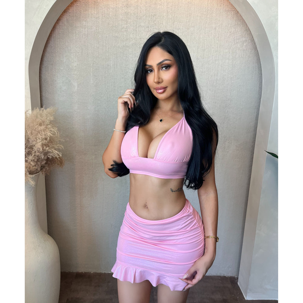 Sarah 2 Piece Matching Set (Pink)