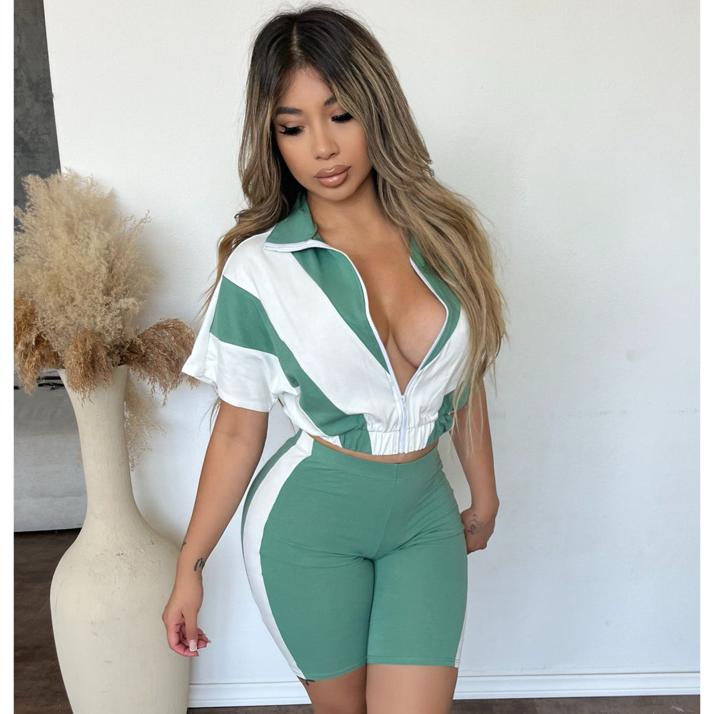 Michelle Long Sleeve Matching Set (Sage)