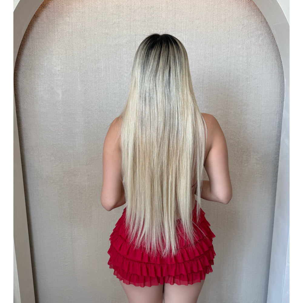Michelle Halter Top & Short Set (Red)