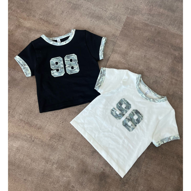 Naya Camo Print Shorts SLV Top (Black)